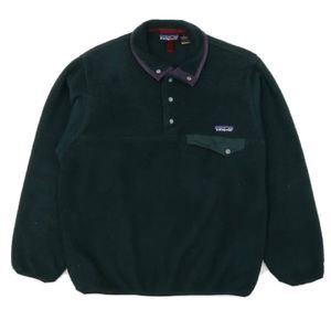 VINTAGE 90S PATAGONIA SYNCHILLA SNAP T PULLOVER - HUNTER GREEN